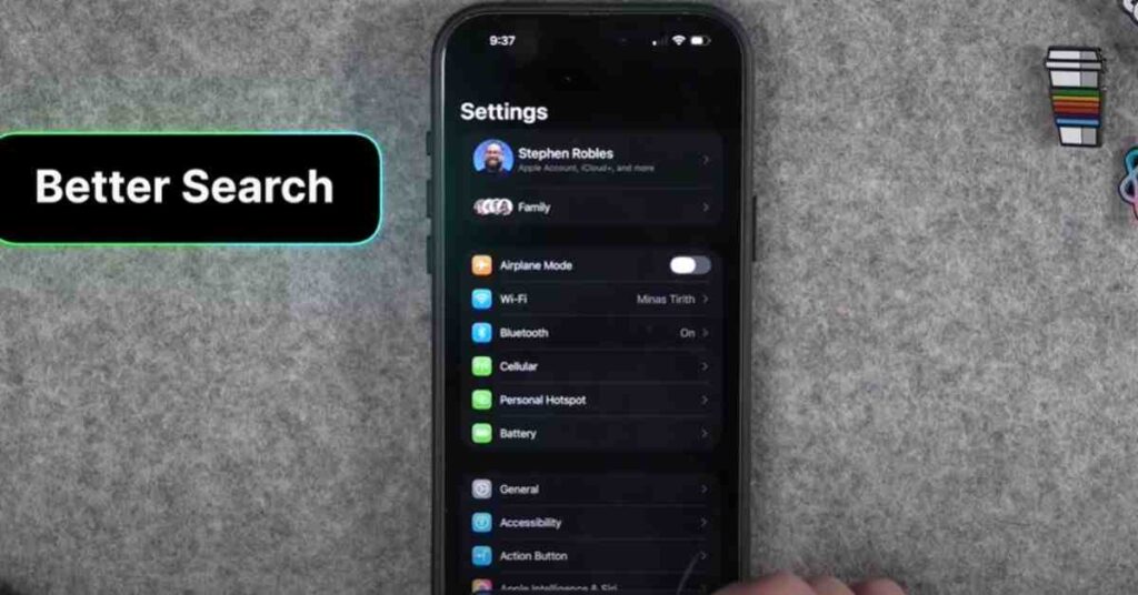 iOS26 Features Search Option